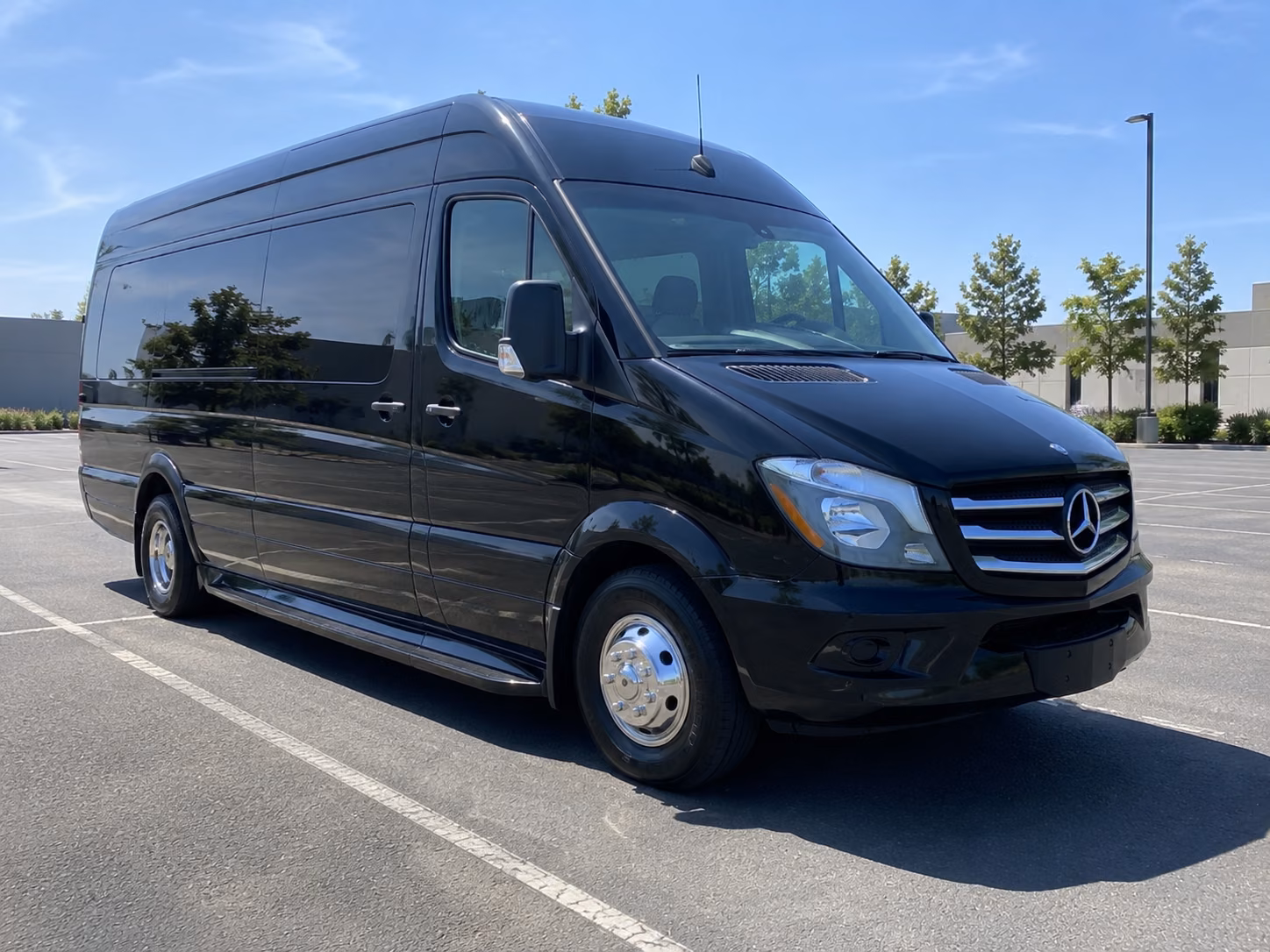 sprinter van photo stops at sterling heights parks and macomb county landmarks before prom