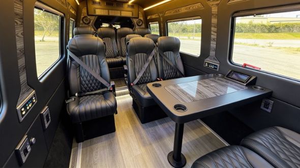 sterling heights 12 passenger sprinter van interior